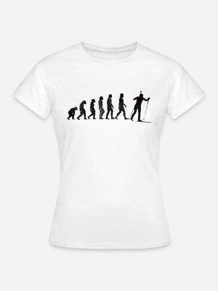Skifahrer Skilanglauf Wintersport Ski Skifahren - Frauen T-Shirt - Weiß