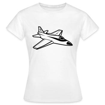 Fighter jet - Women's T-Shirt - white - Front - AI Model Female 172 dark (172cm)