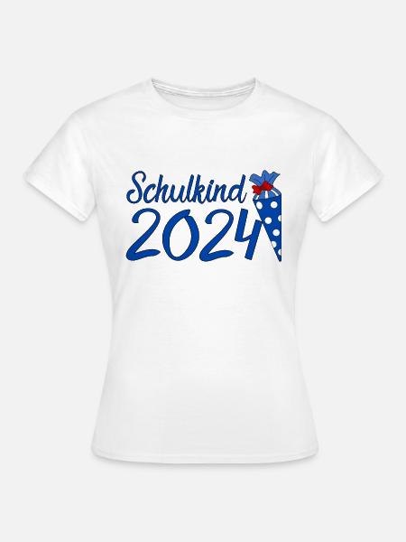 Schulkind 2024 blau - Frauen T-Shirt - Weiß