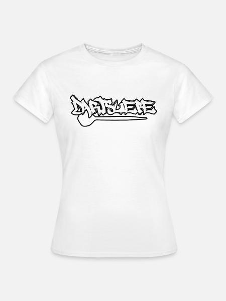 Dartsliebe_schwarz - Frauen T-Shirt - Weiß