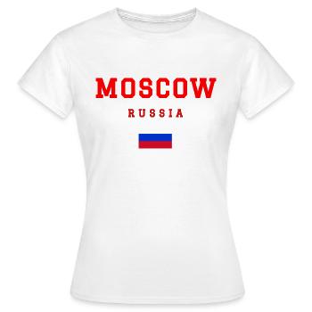 Moscou, Russie - T-shirt Femme - blanc - Devant - AI Model Female 172 dark (172cm)