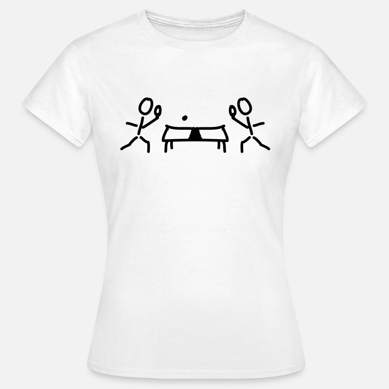 Table tennis table and rackets - Women's T-Shirt - white