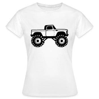 Monstertruck - Frauen T-Shirt - Weiß - Vorne - AI Model Female 172 dark (172cm)