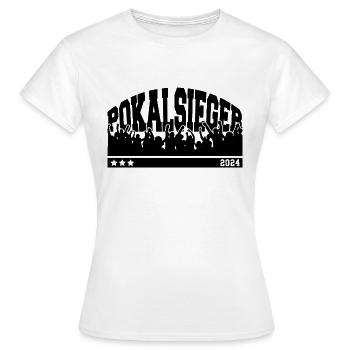 Pokalsieger 2024 - So sehen Sieger aus - Frauen T-Shirt - Weiß - Vorne - AI Model Female 172 dark (172cm)