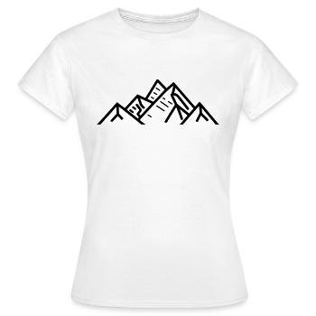 Mountain - Women's T-Shirt - white - Front - AI Model Female 172 dark (172cm)