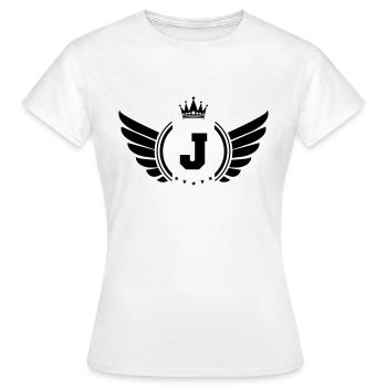 Armoiries J - T-shirt Femme - blanc - Devant - AI Model Female 172 dark (172cm)