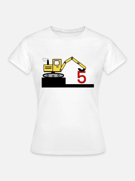 Bagger - Frauen T-Shirt - Weiß