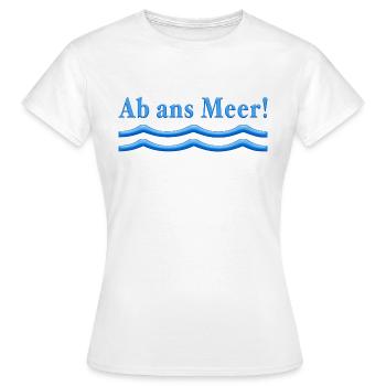 Au large de la mer - T-shirt Femme - blanc - Devant - AI Model Female 172 dark (172cm)