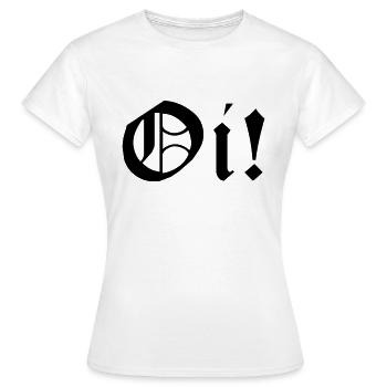 Working Class Skinhead Oi! Antiracist Bootboys My - T-shirt Femme - blanc - Devant - AI Model Female 172 dark (172cm)