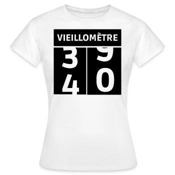 passage à quarante - T-shirt Femme - blanc - Devant - AI Model Female 172 dark (172cm)