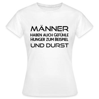 Durstige Männer - Frauen T-Shirt - Weiß - Vorne - AI Model Female 172 dark (172cm)