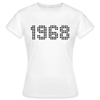1968 - Women's T-Shirt - white - Front - AI Model Female 172 dark (172cm)