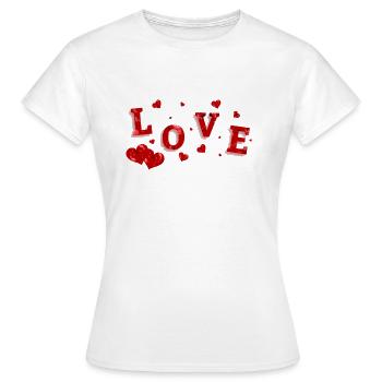 Love - Frauen T-Shirt - Weiß - Vorne - AI Model Female 172 dark (172cm)