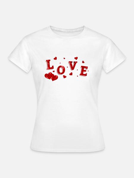 Love - Frauen T-Shirt - Weiß