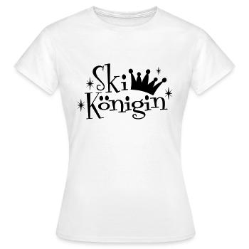 Reine de ski - T-shirt Femme - blanc - Devant - AI Model Female 172 dark (172cm)
