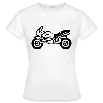Moto sport rapide - T-shirt Femme - blanc - Devant - AI Model Female 172 dark (172cm)
