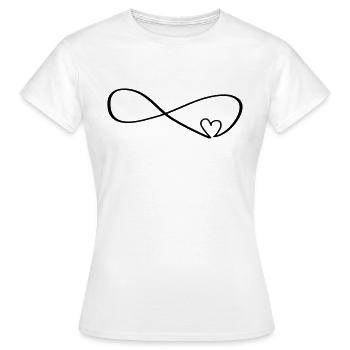 Unendliche Liebe - Frauen T-Shirt - Weiß - Vorne - AI Model Female 172 dark (172cm)