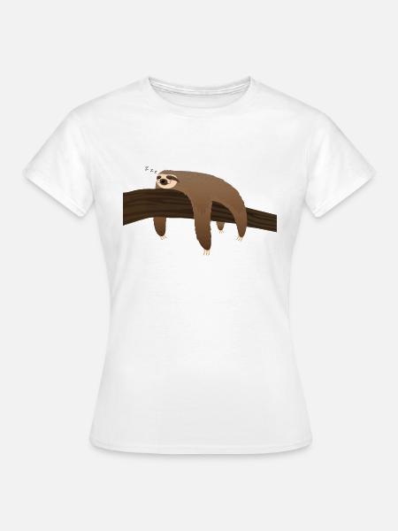 Sloth Relax Chill Nap sleep - T-shirt Femme - blanc