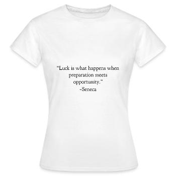 Citation du philosophe - T-shirt Femme - blanc - Devant - AI Model Female 172 dark (172cm)