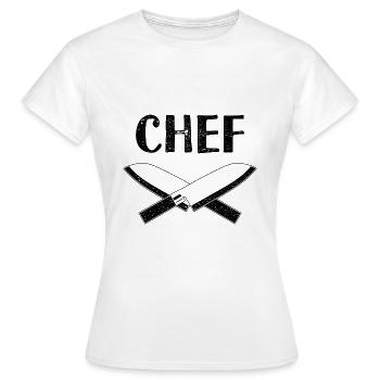 Chef Restaurant Restaurant - T-shirt Femme - blanc - Devant - AI Model Female 172 dark (172cm)