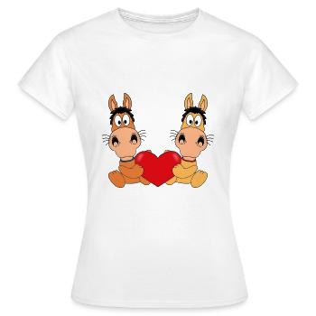 PFERDE - PFERD - LIEBE - REITEN - REITERIN - KIND - Frauen T-Shirt - Weiß - Vorne - AI Model Female 172 dark (172cm)