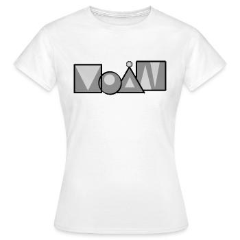 moin - Frauen T-Shirt - Weiß - Vorne - AI Model Female 172 dark (172cm)