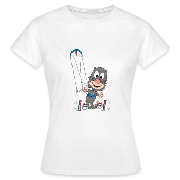 MAULWURF - KITE - KITER - KITEN - KITESURFER - Frauen T-Shirt - Weiß - Vorne - AI Model Female 172 dark (172cm)