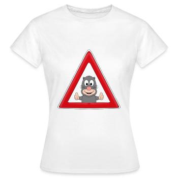 ACHTUNG MAULWURF - TIER - TIERISCH - Frauen T-Shirt - Weiß - Vorne - AI Model Female 172 dark (172cm)