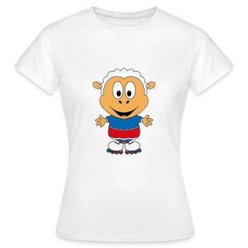 SCHAF - INLINE SKATES - SPORT - TIER - INLINER - Frauen T-Shirt - Weiß - Vorne - AI Model Female 172 dark (172cm)