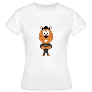 SECURITY - BODYGUARD - BIBER - OTTER - MARDER - Frauen T-Shirt - Weiß - Vorne - AI Model Female 172 dark (172cm)