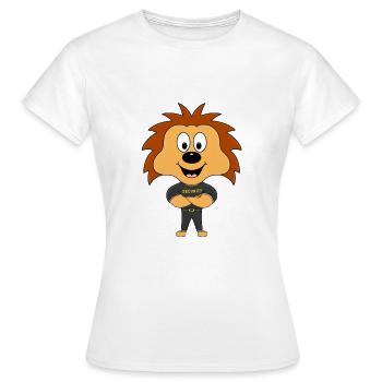 IGEL - SECURITY - BODYGUARD - TÜRSTEHER - TIER - Frauen T-Shirt - Weiß - Vorne - AI Model Female 172 dark (172cm)