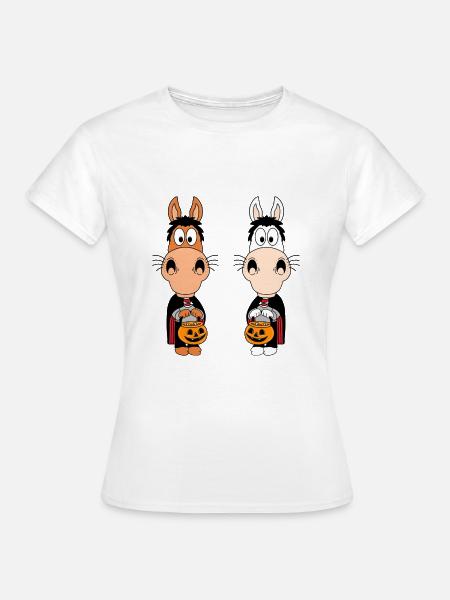 PFERDE - PONYS - HALLOWEEN - TIERISCH - Frauen T-Shirt - Weiß
