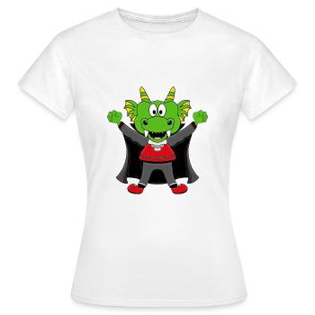 HALLOWEEN - DRACHE - VAMPIR - DRACULA - BABY - Frauen T-Shirt - Weiß - Vorne - AI Model Female 172 dark (172cm)