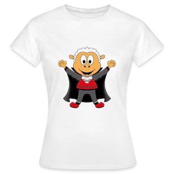 SCHAF - VAMPIR - DRACULA - HALLOWEEN - Frauen T-Shirt - Weiß - Vorne - AI Model Female 172 dark (172cm)