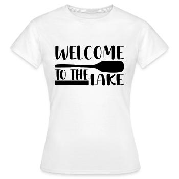 21 wel venir au lac - T-shirt Femme - blanc - Devant - AI Model Female 172 dark (172cm)