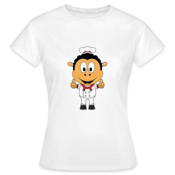 SCHWARZES SCHAF - KOCH - BÄCKER - BERUF - Frauen T-Shirt - Weiß - Vorne - AI Model Female 172 dark (172cm)