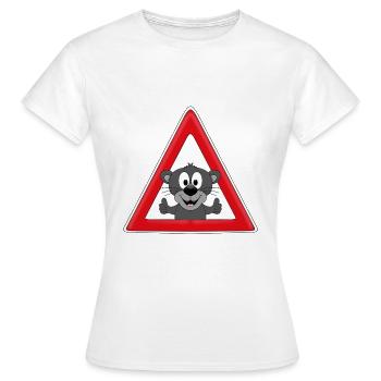 ACHTUNG PANTHER - TIER - TIERISCH - Frauen T-Shirt - Weiß - Vorne - AI Model Female 172 dark (172cm)
