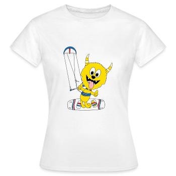 MONSTER - KITER - KITE - KITESURFER - KITEN - Frauen T-Shirt - Weiß - Vorne - AI Model Female 172 dark (172cm)