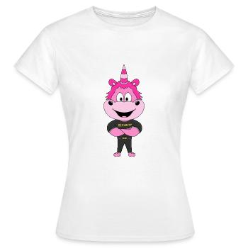 EINHORN - SECURITY - BODYGUARD - TÜRSTEHER - Frauen T-Shirt - Weiß - Vorne - AI Model Female 172 dark (172cm)