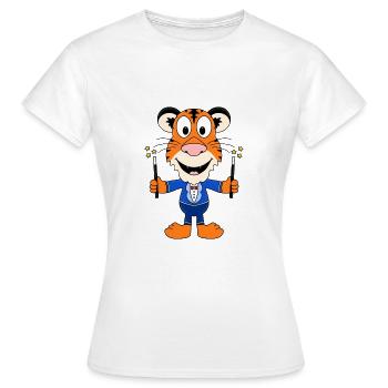 ZAUBERER - TIGER - ZAUBERN - ZAUBEREI - TIER - Frauen T-Shirt - Weiß - Vorne - AI Model Female 172 dark (172cm)