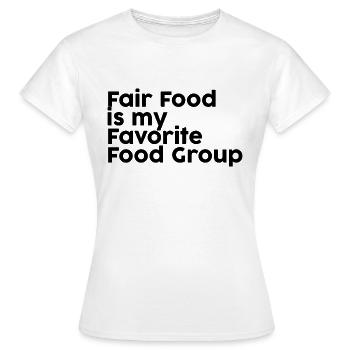Fair Food Is My Favorite Food Group 2 - Women's T-Shirt - white - Front - AI Model Female 172 dark (172cm)