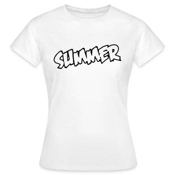 Summer - Frauen T-Shirt - Weiß - Vorne - AI Model Female 172 dark (172cm)