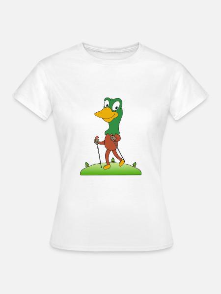 STOCKENTE - ENTE - NORDIC WALKING - Frauen T-Shirt - Weiß