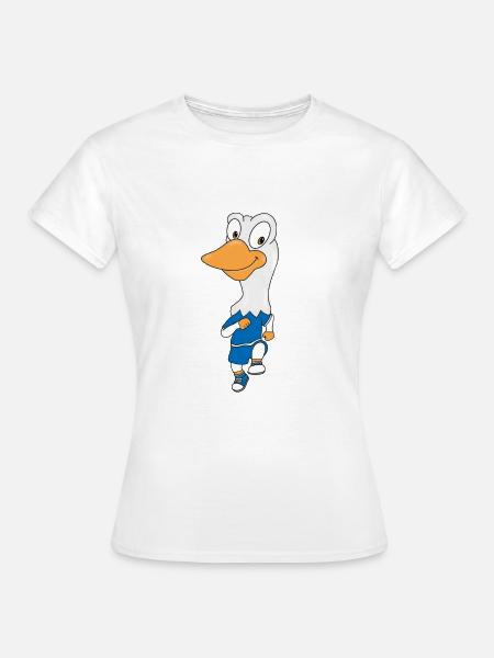GANS - JOGGEN - Frauen T-Shirt - Weiß