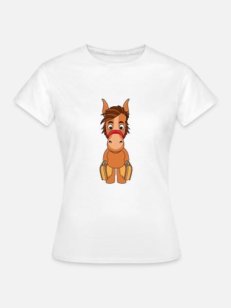 PFERD - PONY - Frauen T-Shirt - Weiß