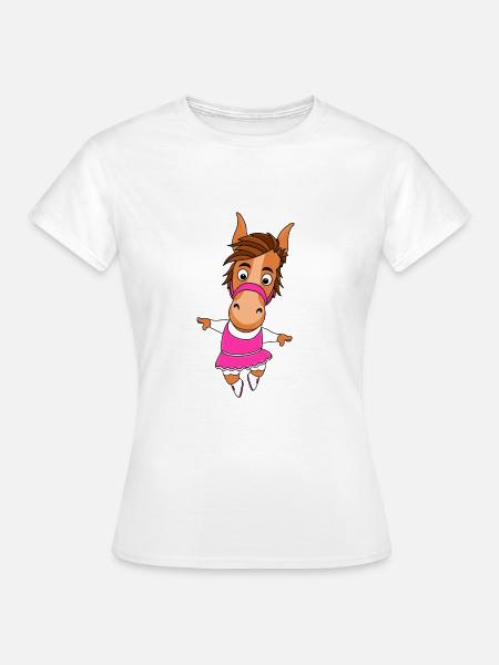 PFERD - TÄNZERIN - Frauen T-Shirt - Weiß