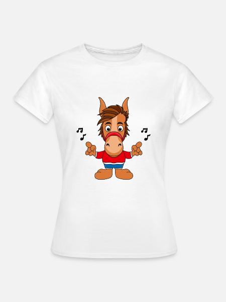 PFERD - PONY - MUSIK - Frauen T-Shirt - Weiß