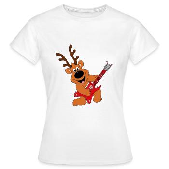 GITARRE - MUSIK - MUSIKER - BAND - REH - RENTIER - Frauen T-Shirt - Weiß - Vorne - AI Model Female 172 dark (172cm)