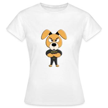 HUND - WACHHUND - SECURITY - BODYGUARD - HUNDE - Frauen T-Shirt - Weiß - Vorne - AI Model Female 172 dark (172cm)