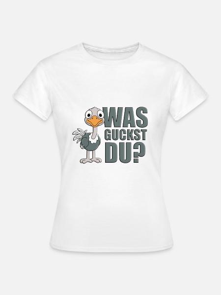 STRAUß - TIER - TIERISCH - TIERE - Frauen T-Shirt - Weiß